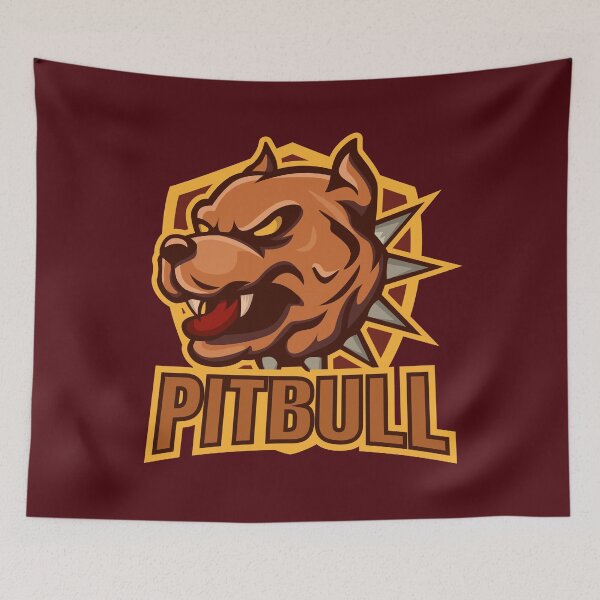 Item preview, Pitbull Power Logo – Strong Dog Mascot Design designed and sold by MerlinWear.