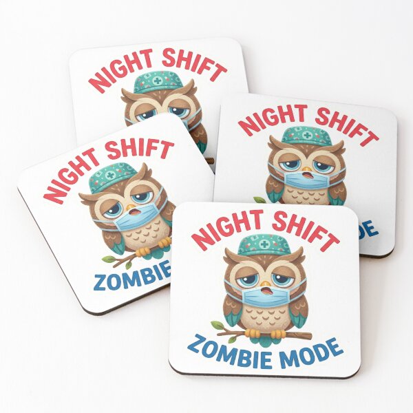 Item preview, Night Shift Zombie Mode Funny Nurse Owl Humor designed and sold by AkDesign022.