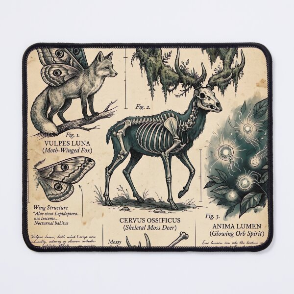 Item preview, Topographical Survey & Field Guide of The Dreary Woods - Vintage Fantasy Map Print designed and sold by lord-of-skins.