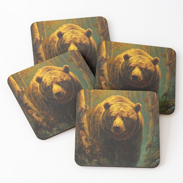 Item preview, Bear in the Golden Air (V2) designed and sold by SabaMirzique.