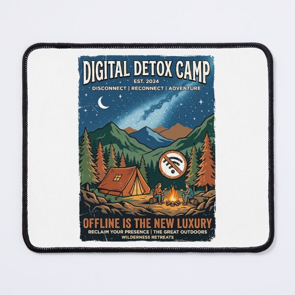 Item preview, Digital Detox Camp - Offline is the New Luxury designed and sold by FlamaC.