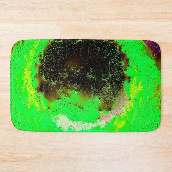 Item preview, Toxic Neon Black Hole - Abstract Green Water Droplets & Cyberpunk Macro Art designed and sold by AbulailArt.