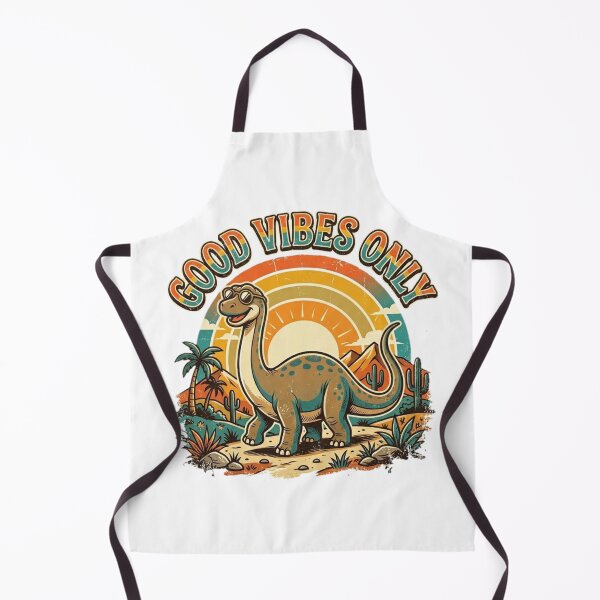 Item preview, Good Vibes Only Dinosaur Shirt | Retro Cute Dino Sunset Positive Graphic Tee designed and sold by CH-4TEE.