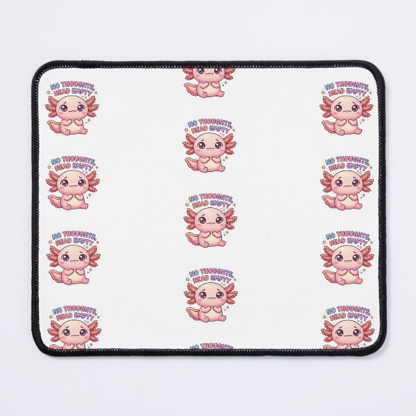 Item preview, Kawaii Axolotl No Thoughts Head Empty Pastel Sticker designed and sold by AidaAviles.