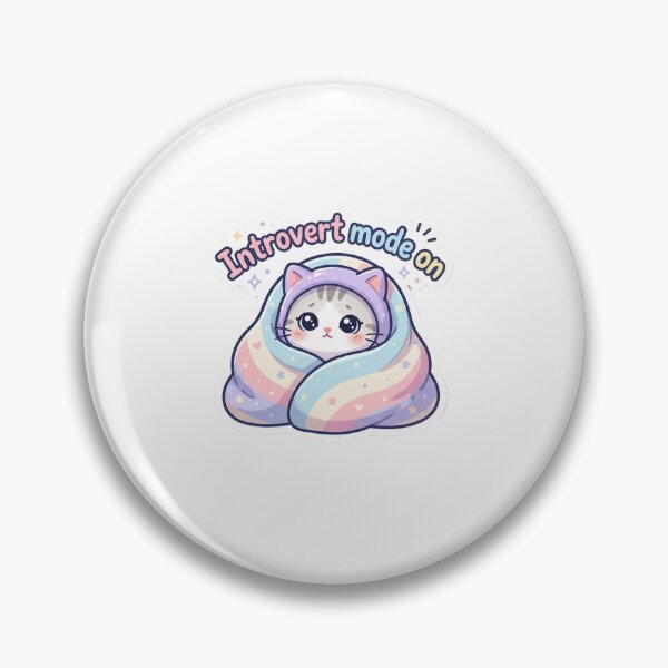 Item preview, Kawaii Cat Introverted Mode Flirty Sticker designed and sold by AidaAviles.