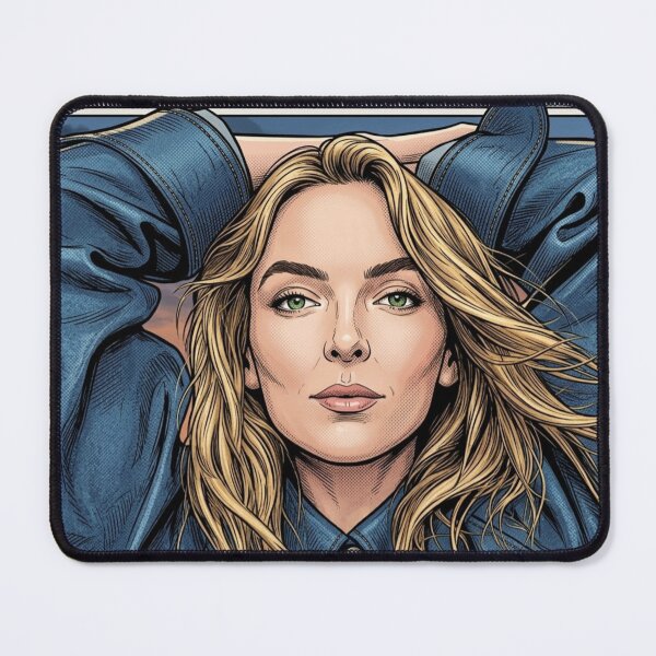 Item preview, Jodie Comer Headline Comic Lgbtq+ Movie Tv Thriller Series Femme Fatale designed and sold by Mind Space.