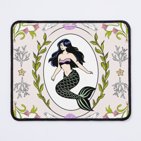 Item preview, Vintage Mermaid Core — Nautical Floral Illustration designed and sold by TZAR WORKS.