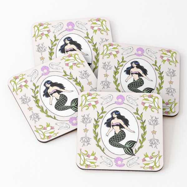 Item preview, Vintage Mermaid Core — Nautical Floral Illustration designed and sold by TZAR WORKS.