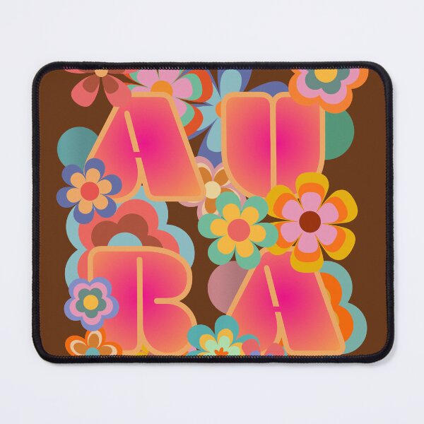 Item preview, Aura bright pink gradient boho flowers designed and sold by InkRiot Studios.