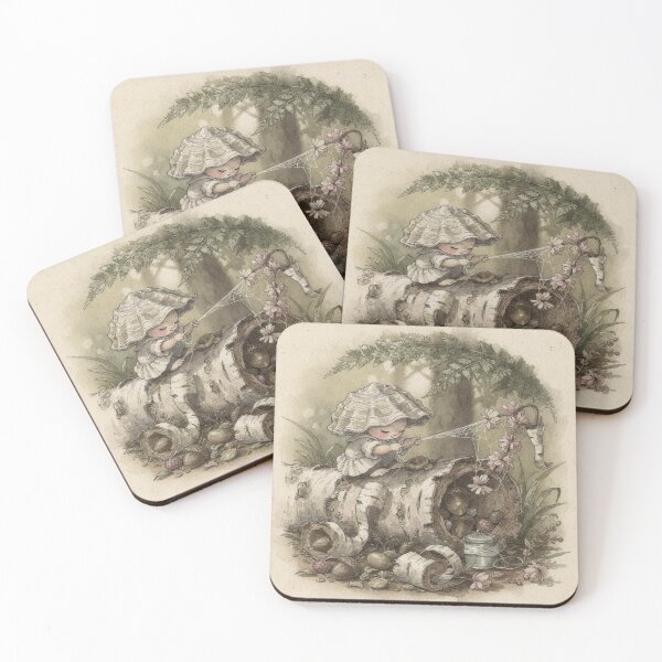 Item preview, Mushroom Folk Crafting - Cottagecore Forest Art designed and sold by PictorialWhimsy.