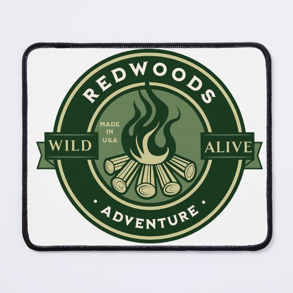 Item preview, Redwoods National Park Campfire Emblem –  Sequoia - Vintage California designed and sold by CattlettArt.