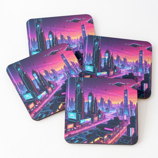 Item preview, Futuristic Night City: Neon Dreams designed and sold by Prism Palette Studio.