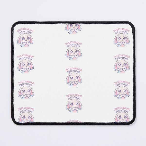 Item preview, Anxious Kawaii Bunny: "Overthinking Everything" - Sticker and More designed and sold by AidaAviles.