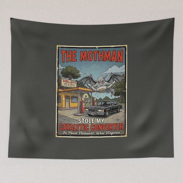 Item preview, the mothman stole my Catalytic converter designed and sold by gear-posters.