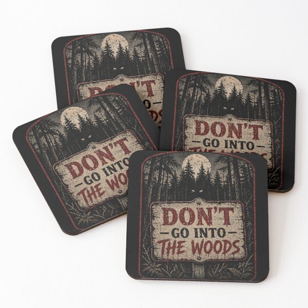 Item preview, Don’t Go Into The Woods Vintage Slasher Horror Warning Sign Design designed and sold by Horror Camp.
