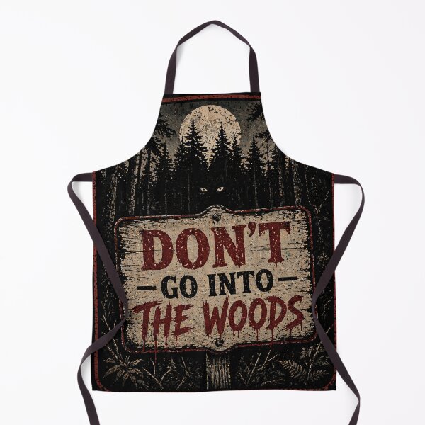 Artikelvorschau, Warnschild im Vintage-Slasher-Horror-Stil: Geh nicht in den Wald! entworfen und verkauft von Horror Camp.