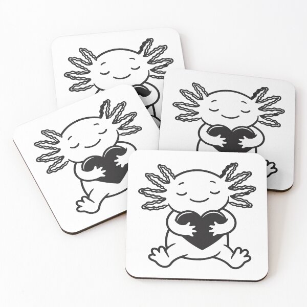 Item preview, Cute Kawaii Axolotl Hugging Heart Sticker designed and sold by CutRootCo.