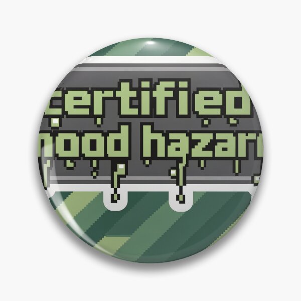 Item preview, Certified Mood Hazard - Pixel Art Retro Meme designed and sold by PictorialWhimsy.