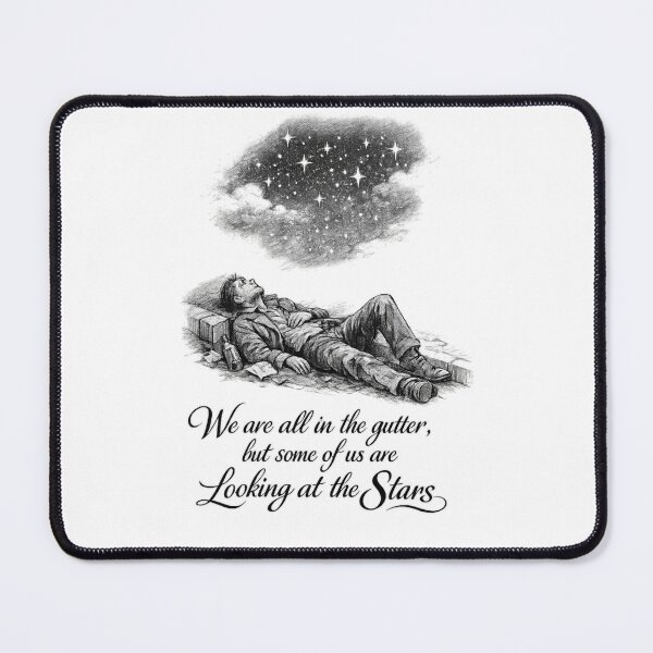 Item preview, We’re All in the Gutter Looking at the Stars – Oscar Wilde Inspired Art Print, Melancholic Night Sky Illustration, Existential Aesthetic Drawing designed and sold by Donsean22.