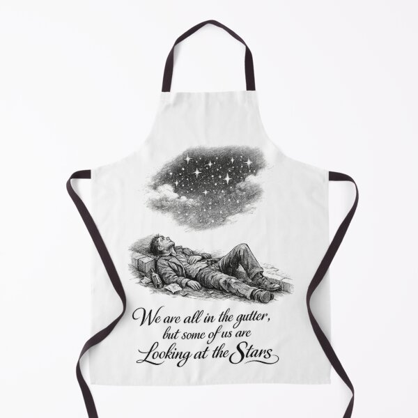 Item preview, We’re All in the Gutter Looking at the Stars – Oscar Wilde Inspired Art Print, Melancholic Night Sky Illustration, Existential Aesthetic Drawing designed and sold by Donsean22.