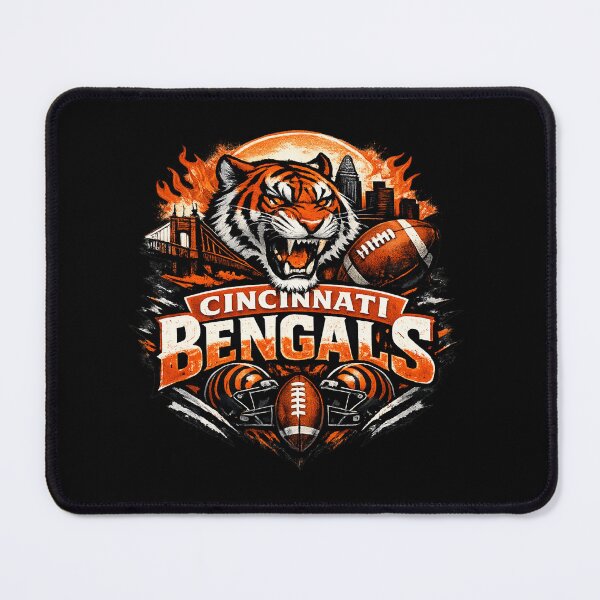Item preview, Cincinnati Football Tiger Design Orange Black Gridiron Fan Shirt American Football Graphic Tee designed and sold by GarnerSupplyCo.