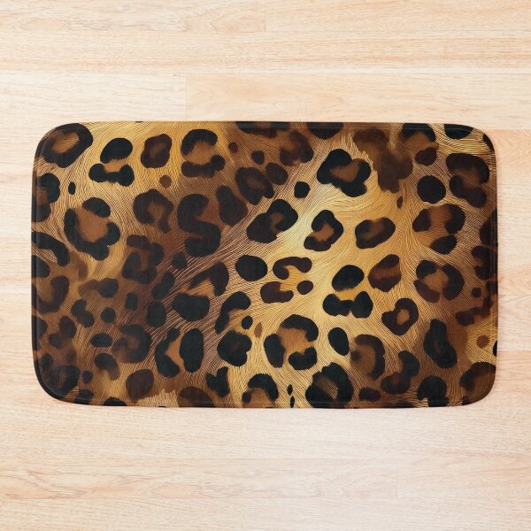 Item preview, LEOPARD animal print pattern, realistic animal fur Jaguar spots golden textured effect,  brown and black spotted animal skin texture  designed and sold by navitalidesign.