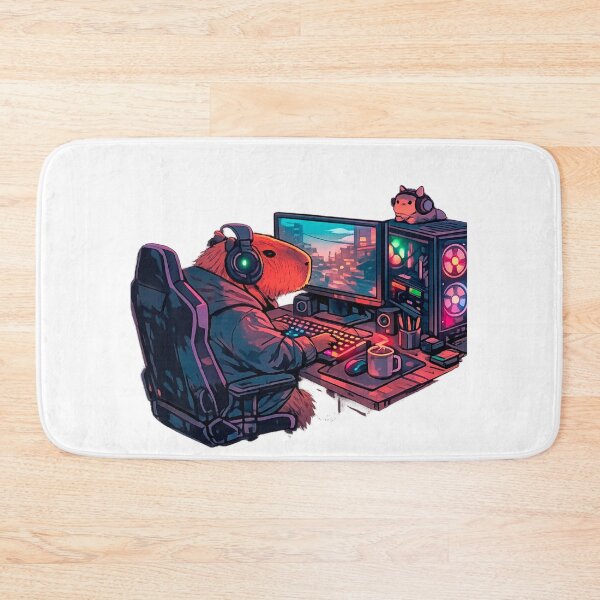 Item preview, Capybara Gamer: Night Setup designed and sold by NextNoob485.