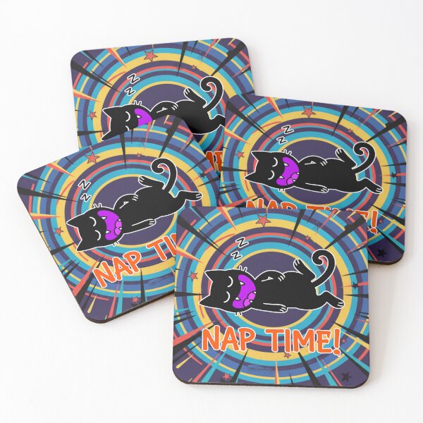 Item preview, Nap Time Sleeping Black Cat Cartoon designed and sold by Taridesign.