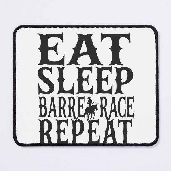 Item preview, Eat Sleep Barrel Race Repeat Western Cowgirl Sticker designed and sold by CutRootCo.