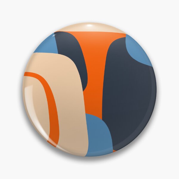 Item preview, Mid Century Modern Retro Abstract Pattern Blue Orange designed and sold by kierkegaard.