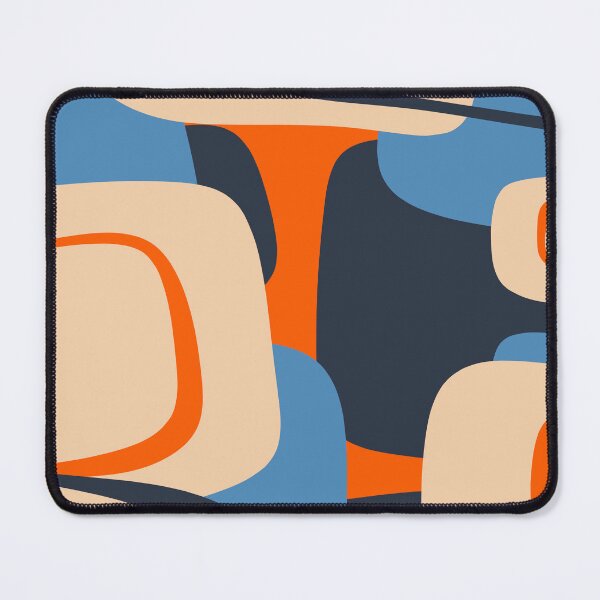 Item preview, Mid Century Modern Retro Abstract Pattern Blue Orange designed and sold by kierkegaard.