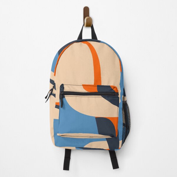 Item preview, Mid Century Modern Retro Abstract Pattern Blue Orange designed and sold by kierkegaard.