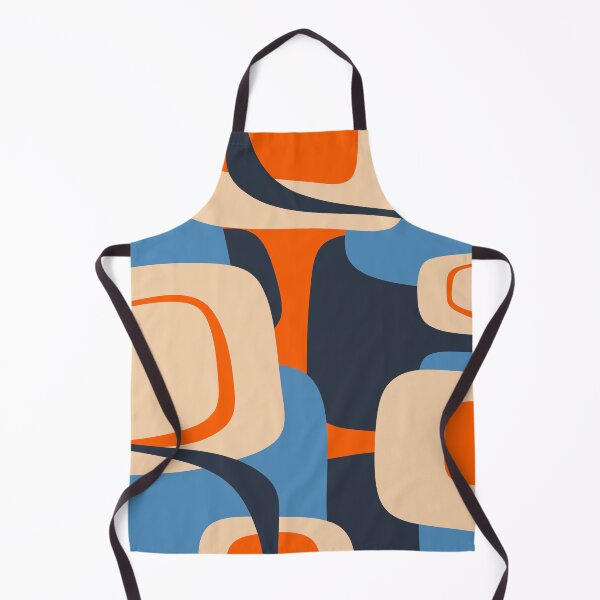 Item preview, Mid Century Modern Retro Abstract Pattern Blue Orange designed and sold by kierkegaard.