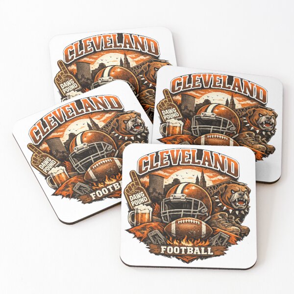 Item preview, Cleveland Football Fan Design Dog Pound Style Orange Helmet Gridiron Sports Graphic T-Shirt designed and sold by GarnerSupplyCo.