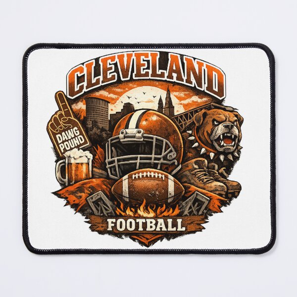 Item preview, Cleveland Football Fan Design Dog Pound Style Orange Helmet Gridiron Sports Graphic T-Shirt designed and sold by GarnerSupplyCo.