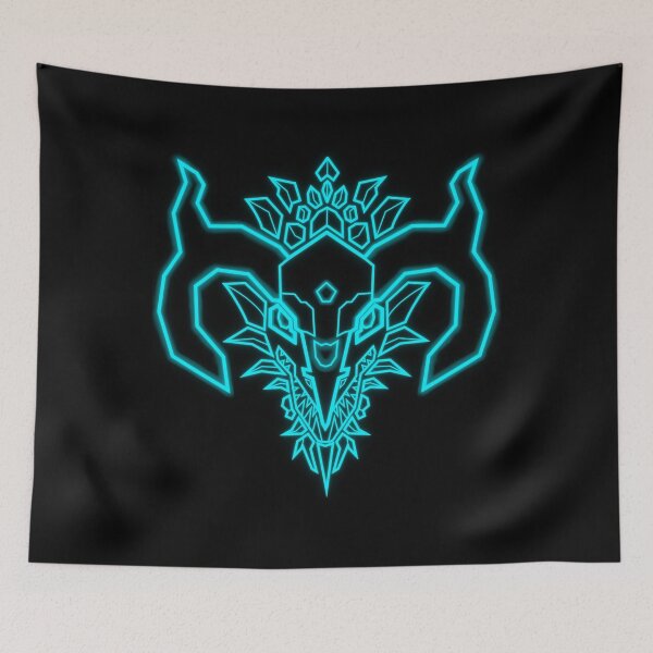 Item preview, Neon Cyan Dragon Head – Cyberpunk Geometric Dragon Glow Art designed and sold by Neon_Ronin.
