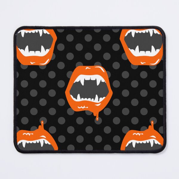 Item preview, vampire lips monster fanged creature orange designed and sold by Gossip Rag.