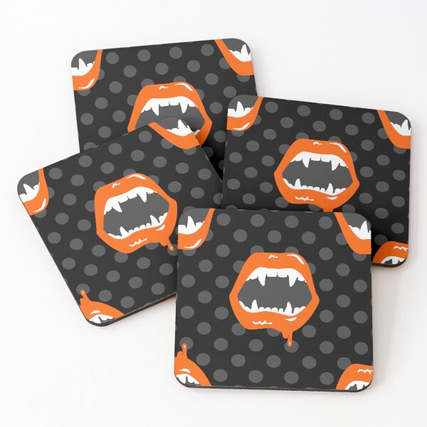 Item preview, vampire lips monster fanged creature orange designed and sold by Gossip Rag.