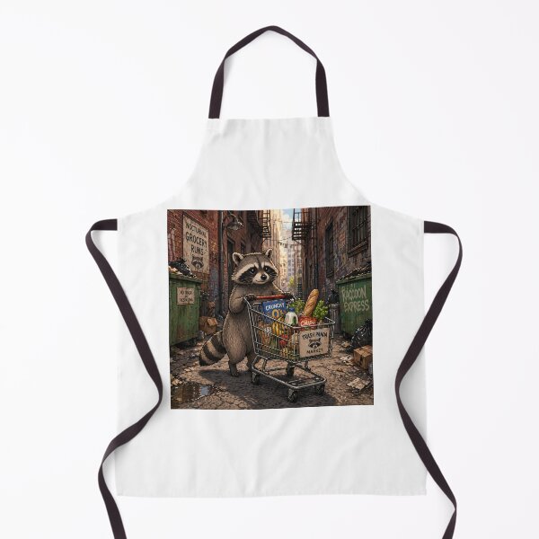 Item preview, Trash Panda Grocery Shopping Funny Raccoon In Alley With Cart Meme Shirt Cute Animal Humor designed and sold by SleepyLlamaClothes.