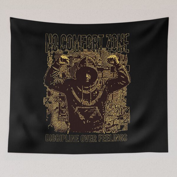 Item preview, No Comfort Zone - Discipline Over Feelings Motivational Art designed and sold by No Excuses .