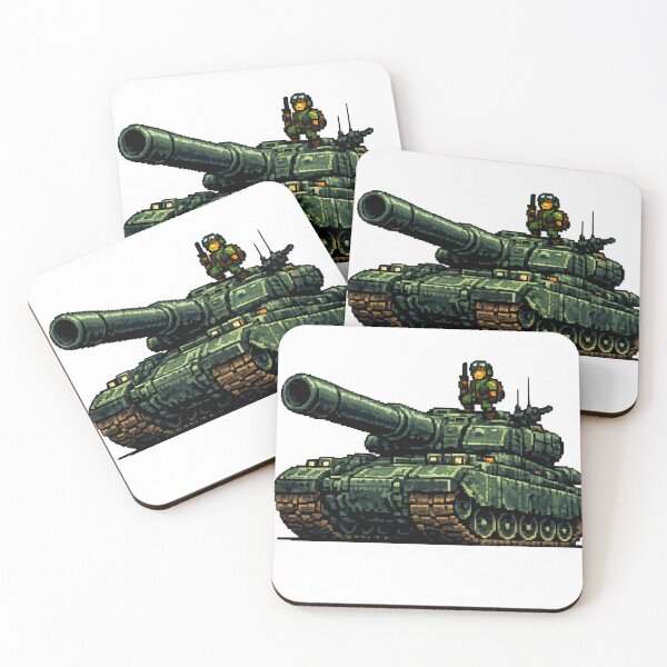 Item preview, Pixelated Battle Tank: Military Might in 8 Bits designed and sold by NextNoob485.