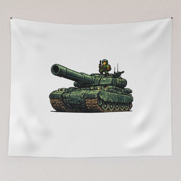 Item preview, Pixelated Battle Tank: Military Might in 8 Bits designed and sold by NextNoob485.