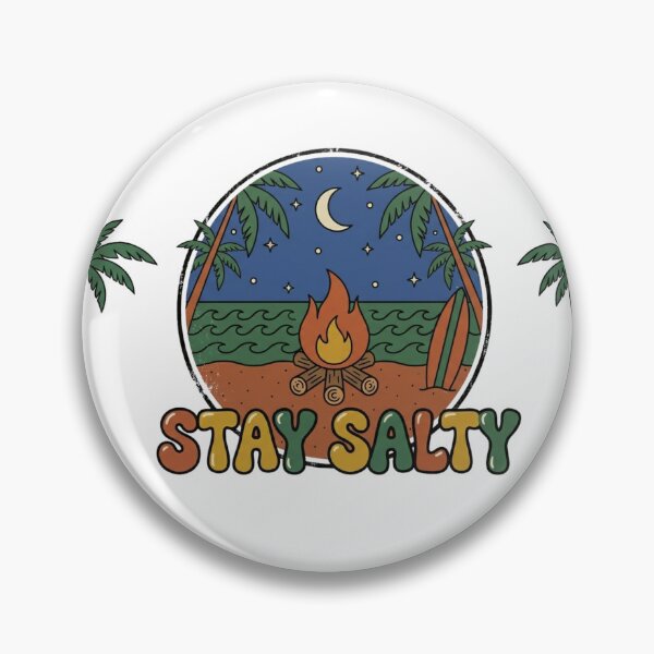 Item preview,  Retro Night Beach Bonfire - Stay Salty designed and sold by The Daily Progress.