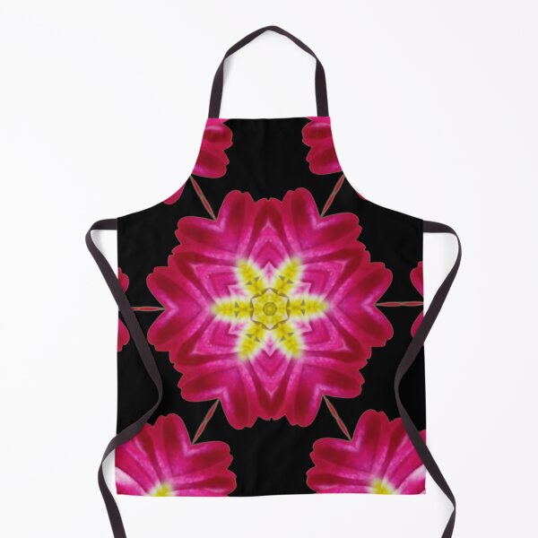 Item preview, Pink Floral Star Kaleidoscope on Black – Bold Statement Pattern designed and sold by SilentBloomLab.