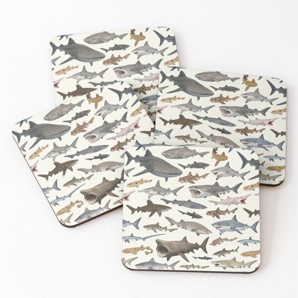 Item preview, Sharks of the World Retro Style Wildlife Identification Chart designed and sold by kakarikihill.