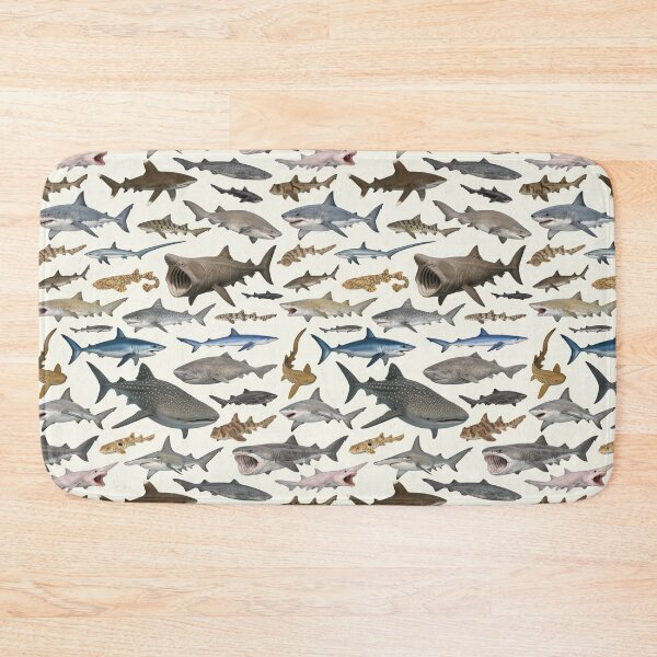 Item preview, Sharks of the World Retro Style Wildlife Identification Chart designed and sold by kakarikihill.