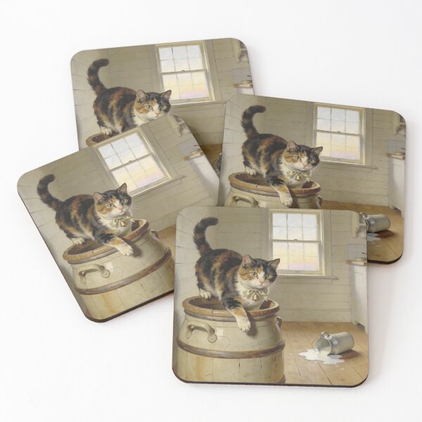 Item preview, Mischievous Cat Folk Art - Vintage Farmhouse designed and sold by PictorialWhimsy.