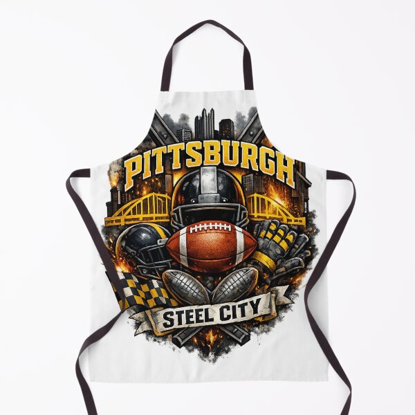 Item preview, Pittsburgh Football Steel City Design Black Gold Gridiron Fan Shirt American Football Graphic Tee designed and sold by GarnerSupplyCo.