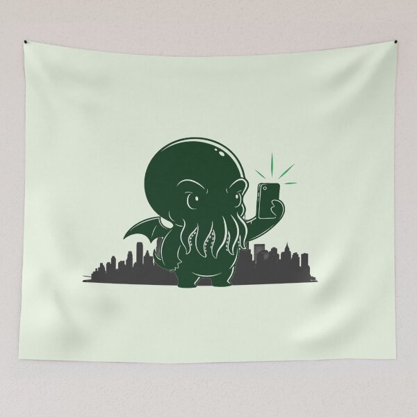 Item preview, Cthulhu taking a selfie in the big city designed and sold by Cute&B.