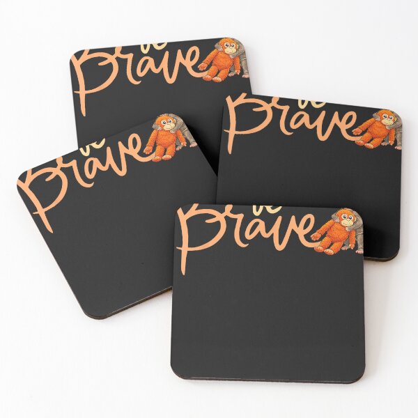 Item preview, Cute Monkeys Hugging with Be Brave Message designed and sold by trucnhieuchan.